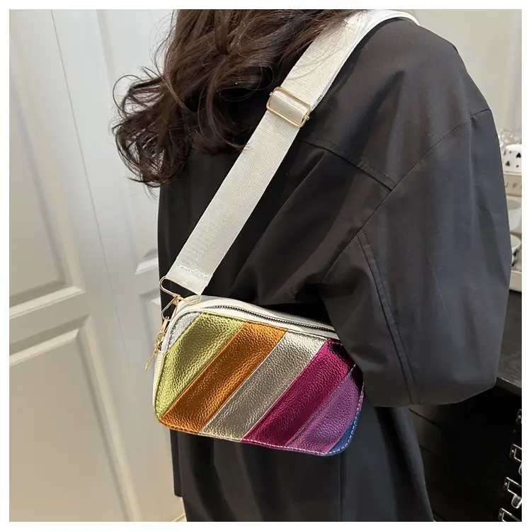 Women's Colorful Rainbow Shoulder Bag 2025 New Arrival — feature 17