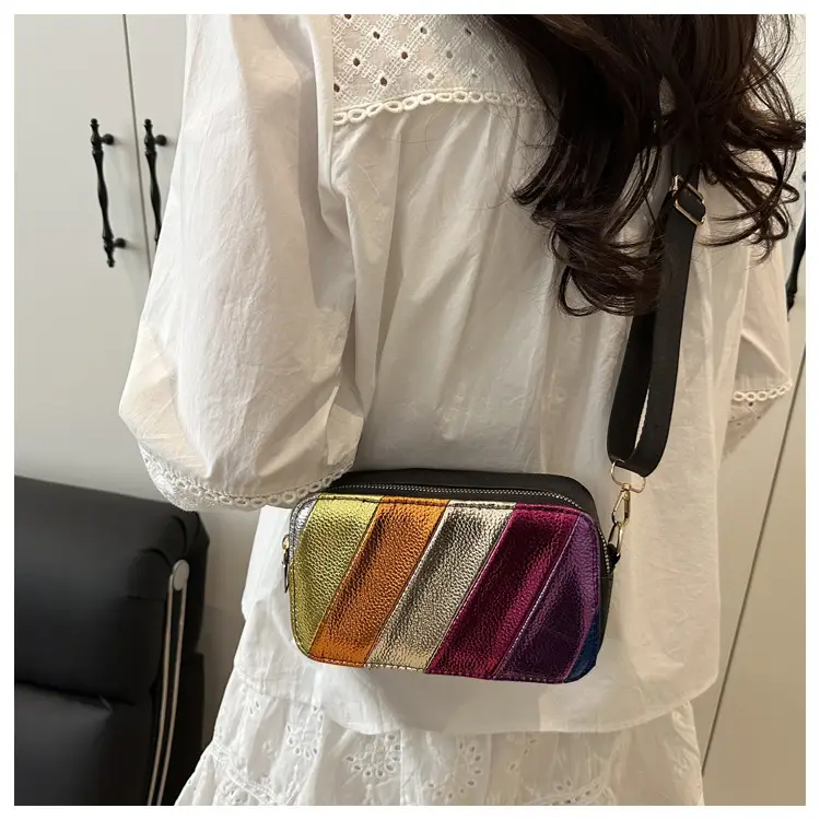 Women's Colorful Rainbow Shoulder Bag 2025 New Arrival — feature 8