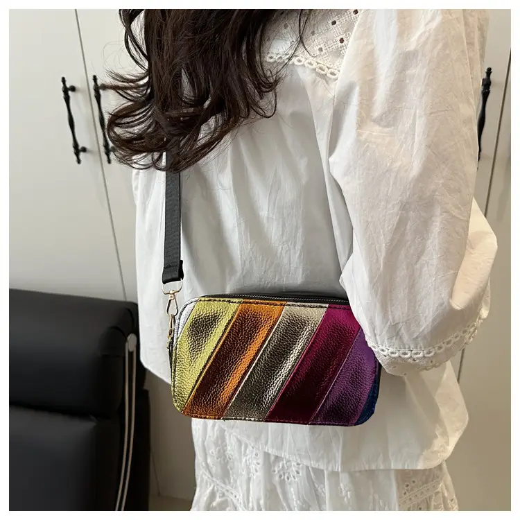 Women's Colorful Rainbow Shoulder Bag 2025 New Arrival — feature 9