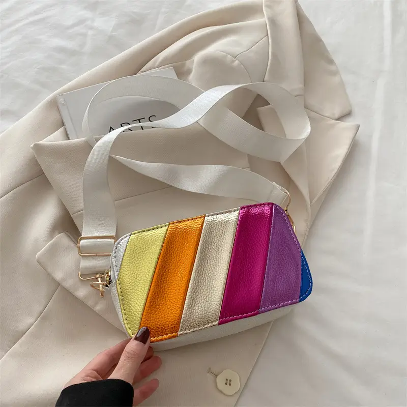 Women's Colorful Rainbow Shoulder Bag 2025 New Arrival - Image 2