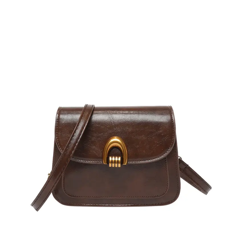 Vintage Oil Leather Saddle Bag Women's 2025 - Image 5