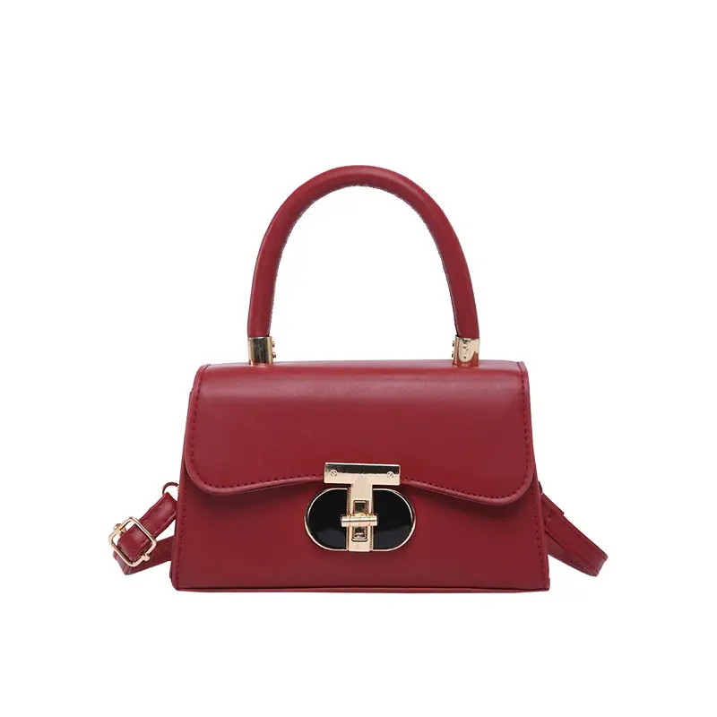 Red Square Crossbody Bag for Women - Image 10