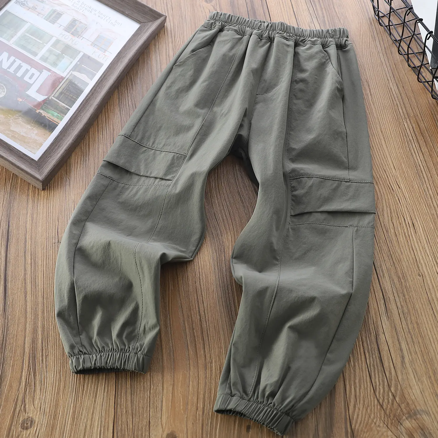 Children's 2-Piece Cotton Pants Set Summer Casual Large