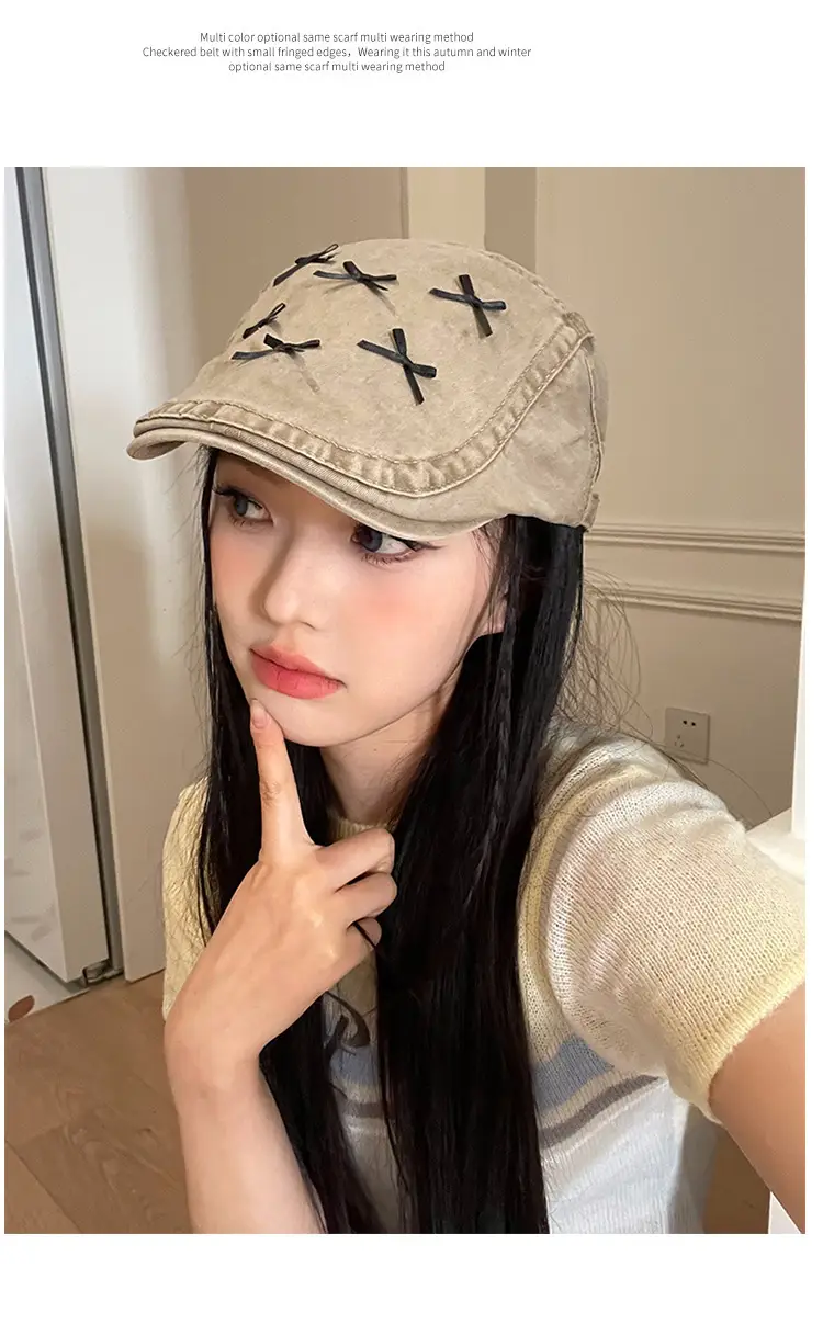 Women's Duck Tongue Bow Hat Spring Summer Fashion — feature 11