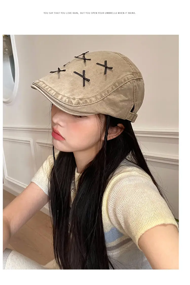 Women's Duck Tongue Bow Hat Spring Summer Fashion — feature 13