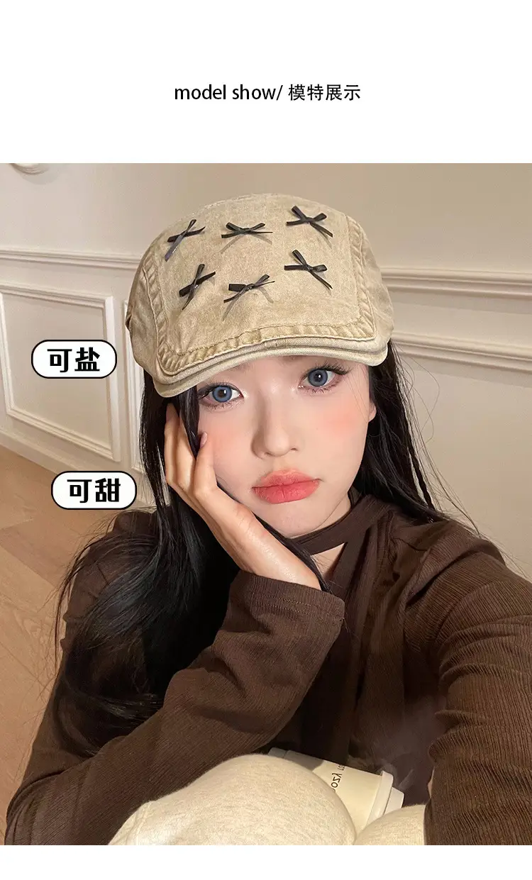 Women's Duck Tongue Bow Hat Spring Summer Fashion — feature 8