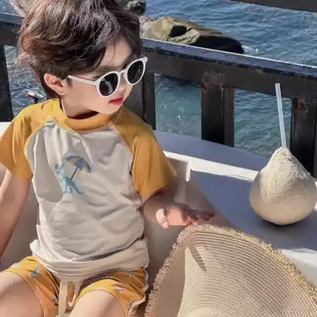 Baby T-Shirt Shorts Set Blue Cotton Summer Boys Girls - Image 4