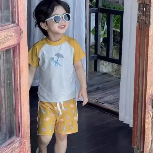 Baby T-Shirt Shorts Set Blue Cotton Summer Boys Girls - Image 6