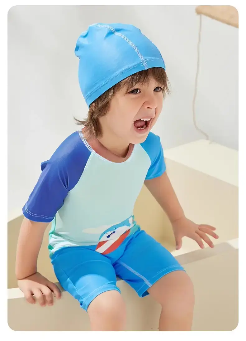 Baby T-Shirt Shorts Set Blue Cotton Summer Boys Girls — feature 22