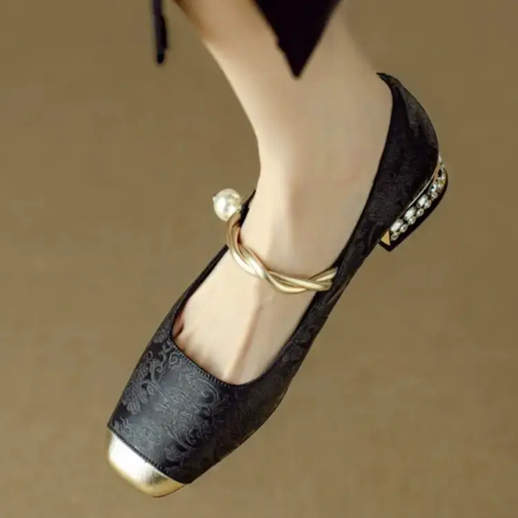 French Green Mary Jane Shoes 2025 Spring Summer - Image 2