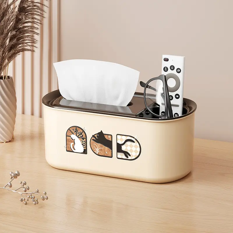 Antique Paper Towel Box with Knife Holder - Image 3