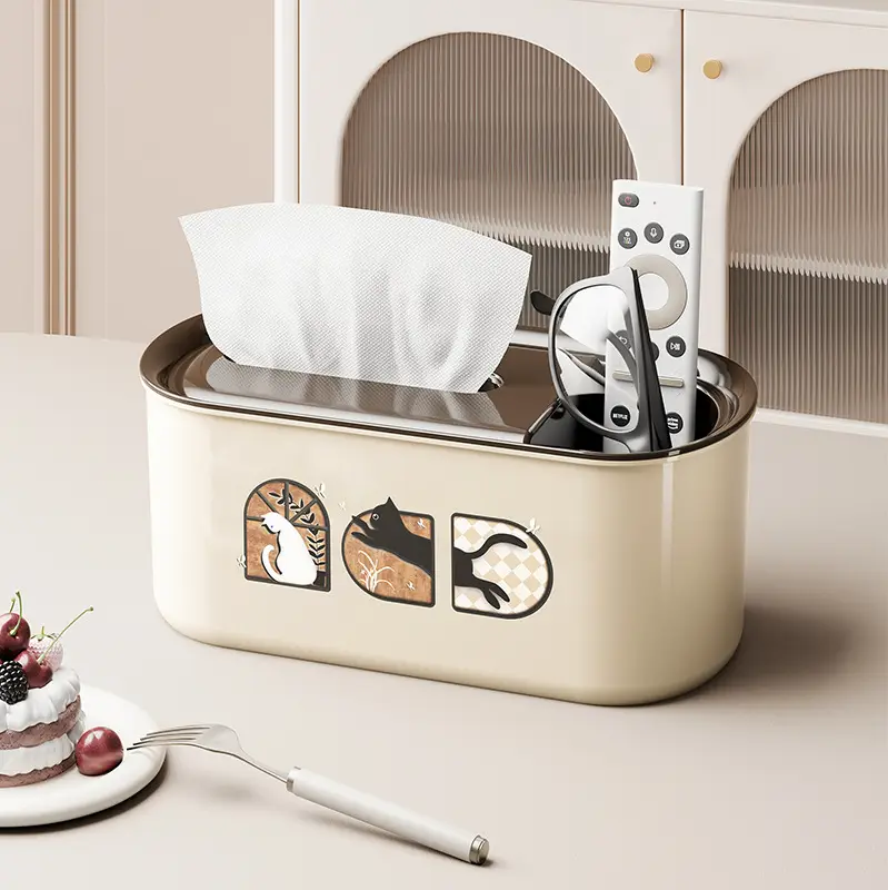 Antique Paper Towel Box with Knife Holder - Image 5