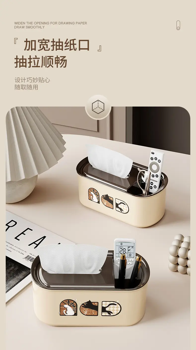 Antique Paper Towel Box with Knife Holder — feature 3