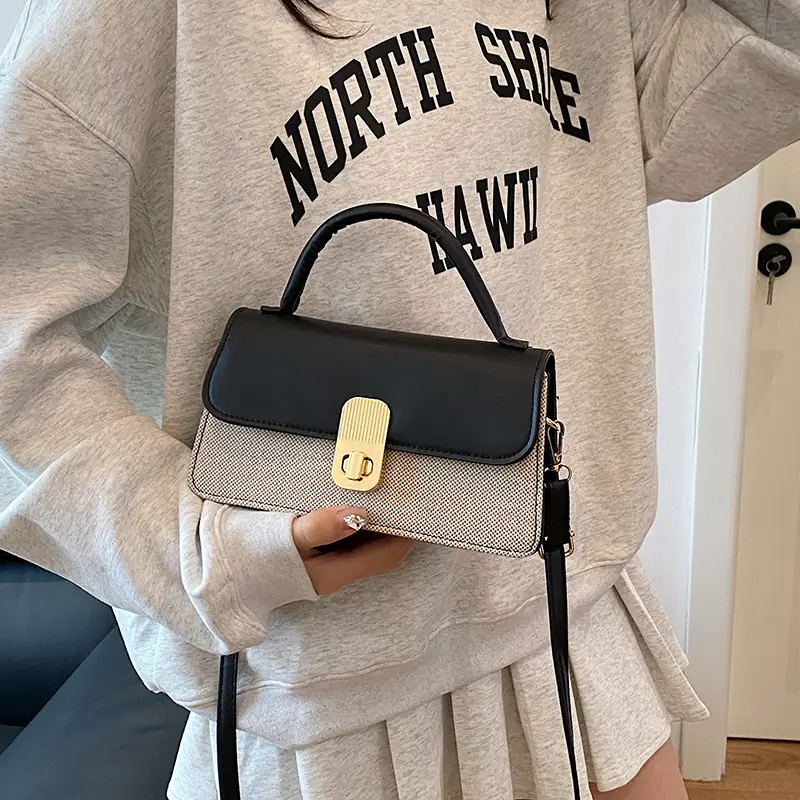 2025 Pink Grey Square Shoulder Bag for Women - Image 6