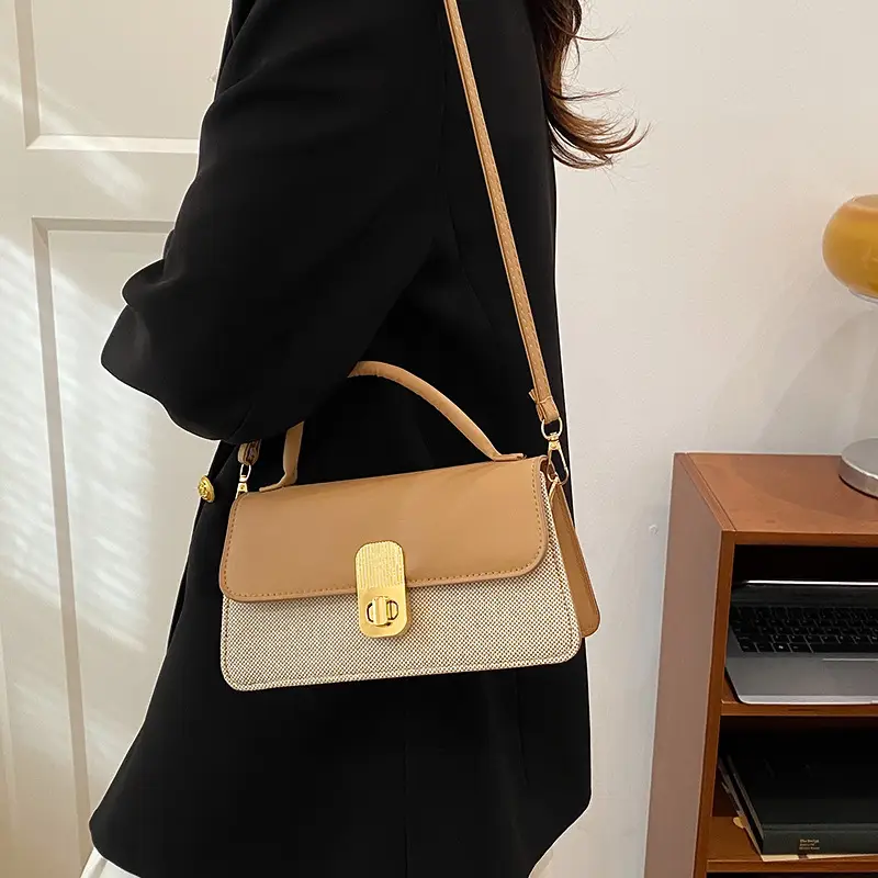 2025 Pink Grey Square Shoulder Bag for Women - Image 7