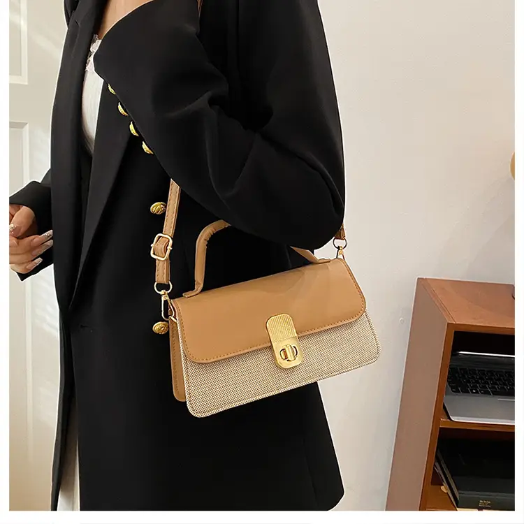2025 Pink Grey Square Shoulder Bag for Women — feature 18