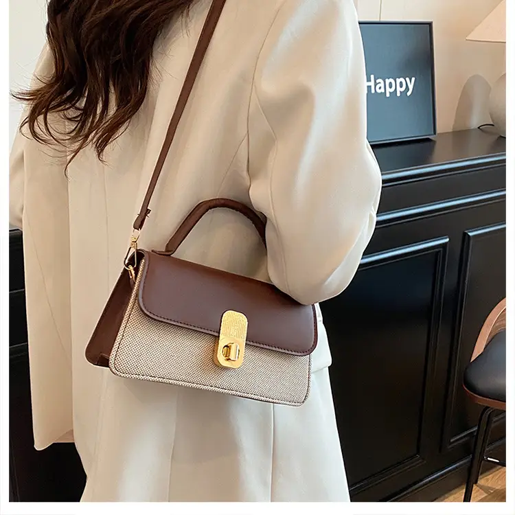 2025 Pink Grey Square Shoulder Bag for Women — feature 22