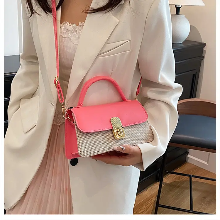 2025 Pink Grey Square Shoulder Bag for Women — feature 26