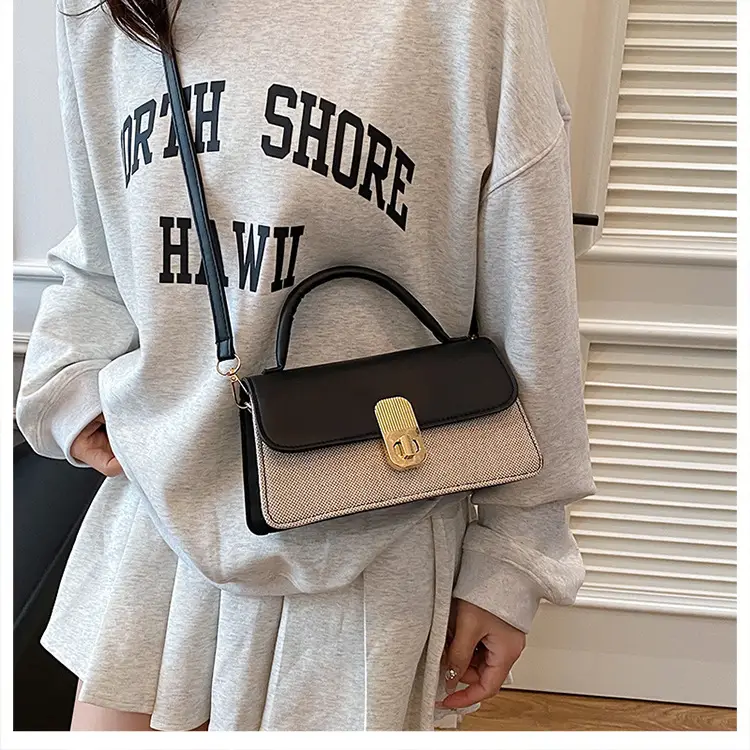 2025 Pink Grey Square Shoulder Bag for Women — feature 30
