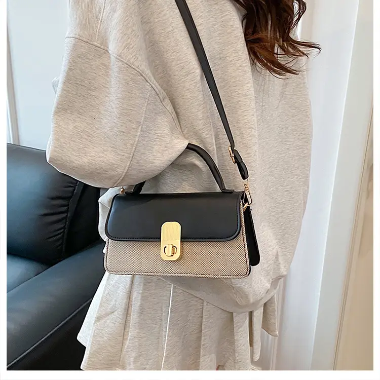 2025 Pink Grey Square Shoulder Bag for Women — feature 32
