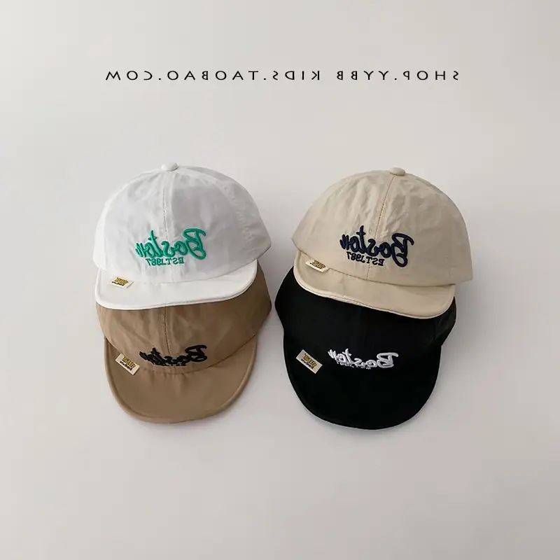 White Korean Letter Baseball Cap for Boys Girls - Image 6