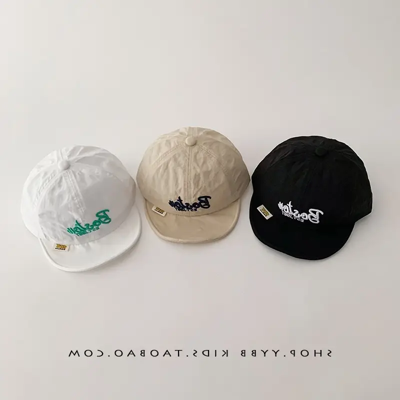 White Korean Letter Baseball Cap for Boys Girls - Image 7