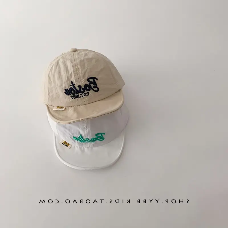 White Korean Letter Baseball Cap for Boys Girls - Image 8