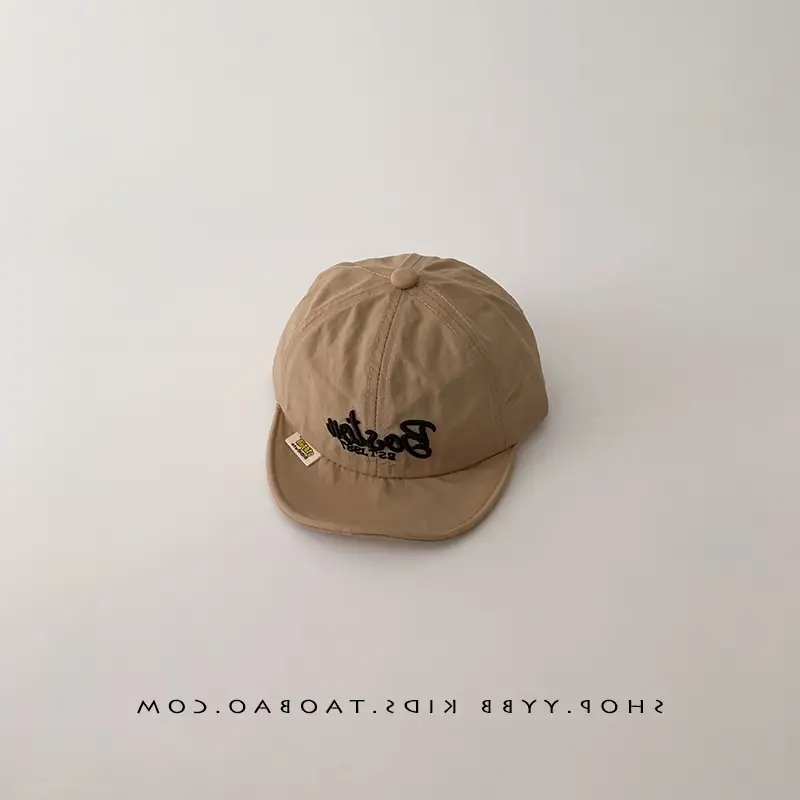 White Korean Letter Baseball Cap for Boys Girls - Image 2