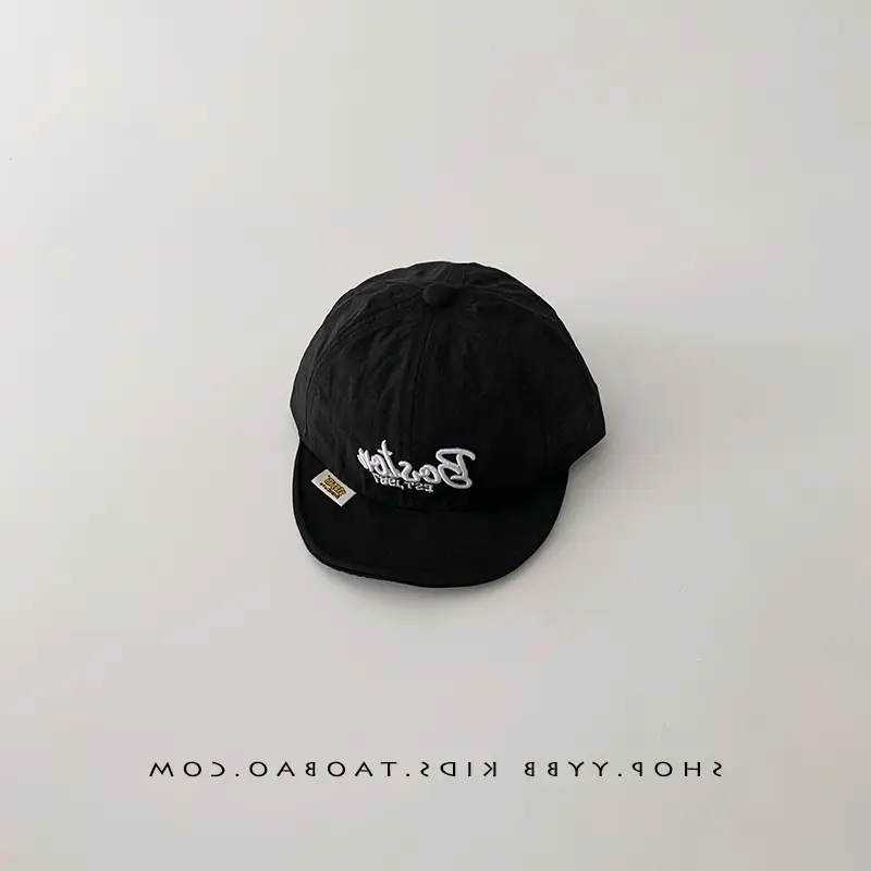White Korean Letter Baseball Cap for Boys Girls - Image 4