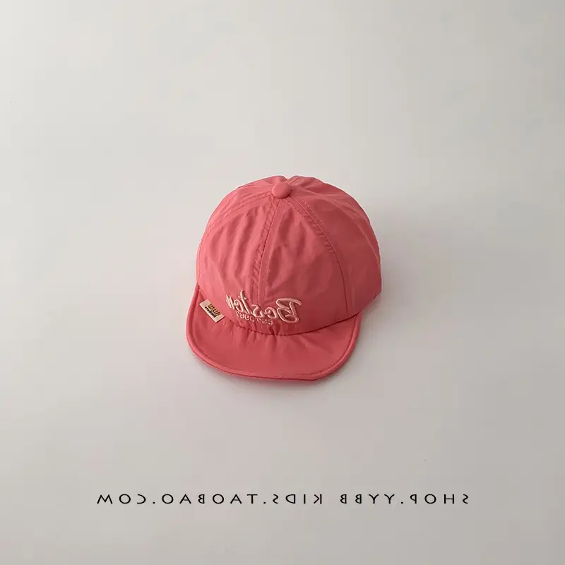 White Korean Letter Baseball Cap for Boys Girls - Image 5