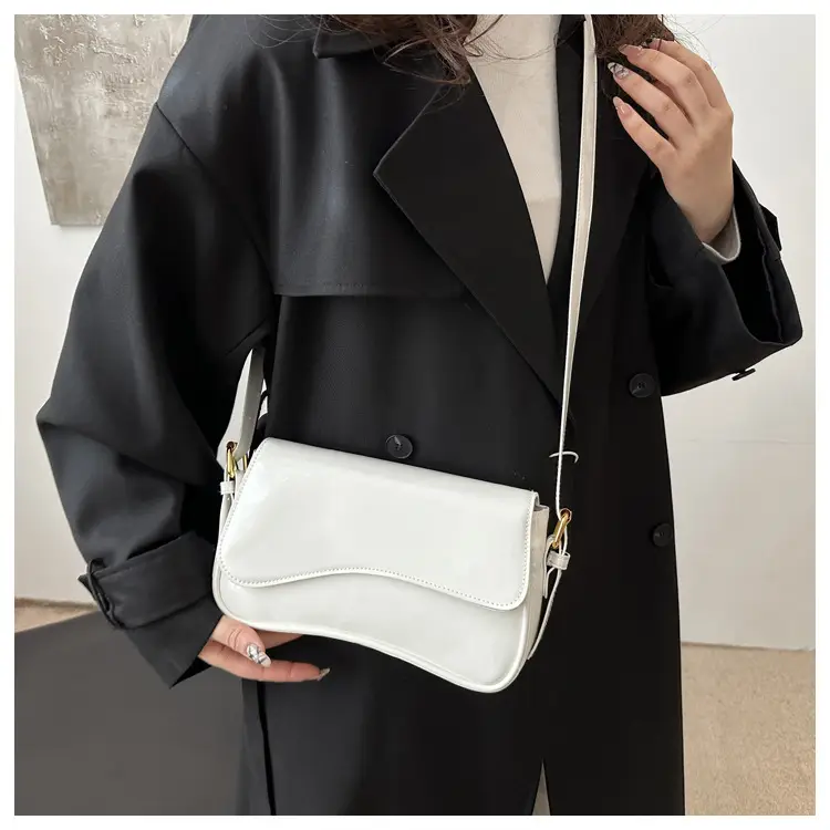 White Retro Shoulder Crossbody Bag for Women — feature 15