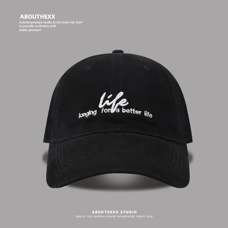 Women Black Letter Embroidered Baseball Cap - Image 5