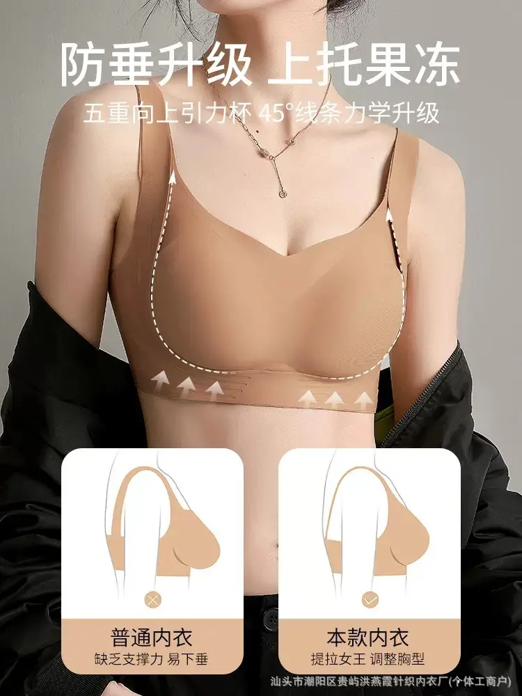 Pull-Up Adjustable Seamless Intimates for Women, Soft Support, Push-Up Support for Secondary Breasts, No Wire Bra, Sports Vest — feature 9
