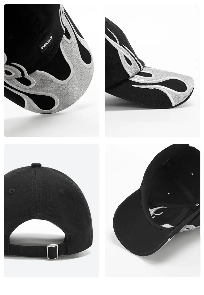 American Street Fashion Flame Duck Cap Men Women Sunshade Hat — feature 5
