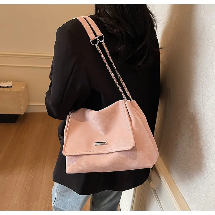Women's Silver Velvet Shoulder Bag 2025 New Fashion — feature 23
