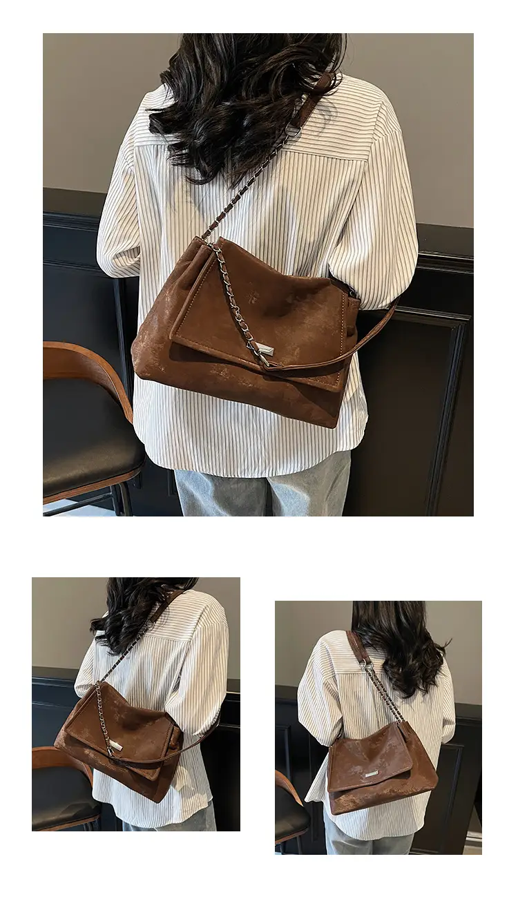 Women's Silver Velvet Shoulder Bag 2025 New Fashion — feature 26