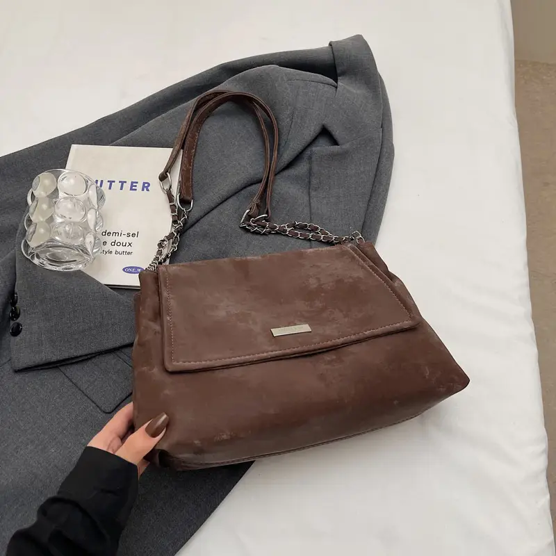 Women's Silver Velvet Shoulder Bag 2025 New Fashion - Image 2