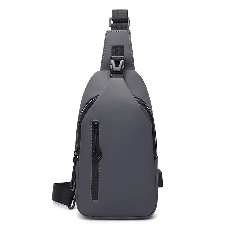 Men's Blue Crossbody Phone Bag with USB Charging - Image 2