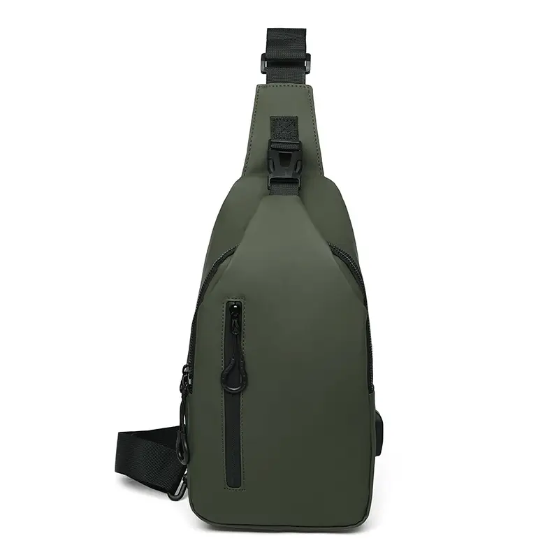 Men's Blue Crossbody Phone Bag with USB Charging - Image 4