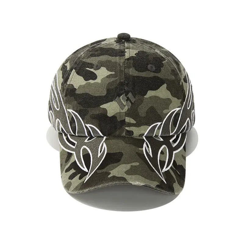Women's Black Flame Wing Cap with Sunshade & Brand Logo - Image 3