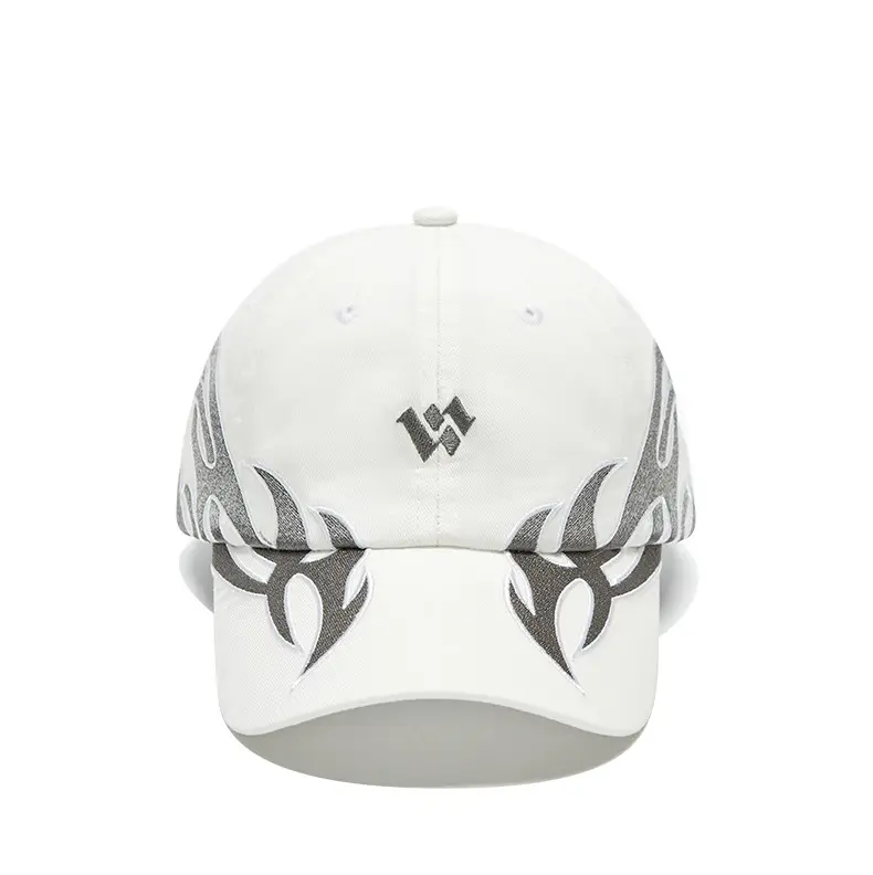 Women's Black Flame Wing Cap with Sunshade & Brand Logo - Image 5