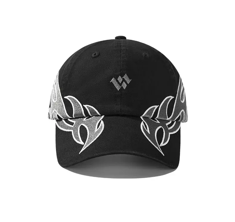 Women's Black Flame Wing Cap with Sunshade & Brand Logo — feature 5