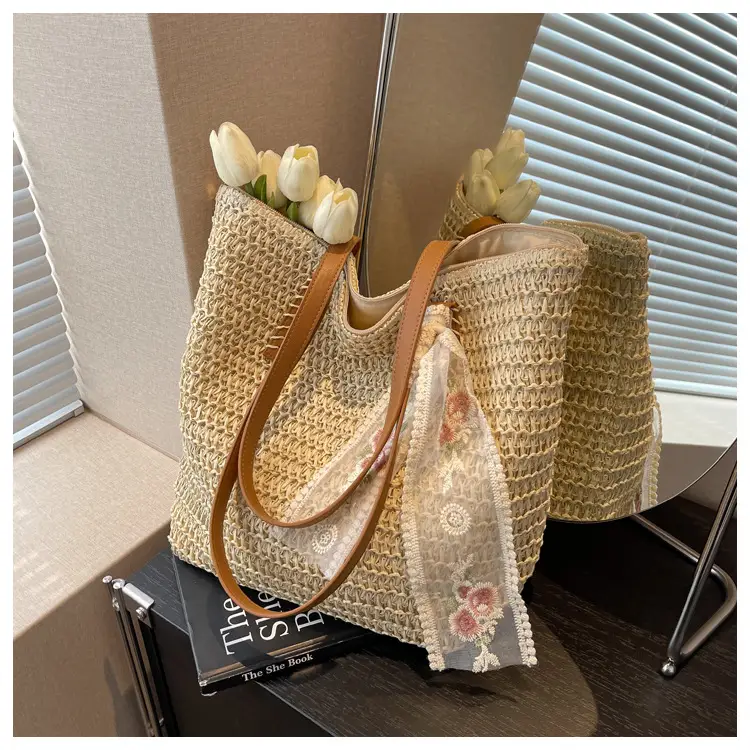 Women Straw Bag with Embroidered Handle 2025 — feature 27