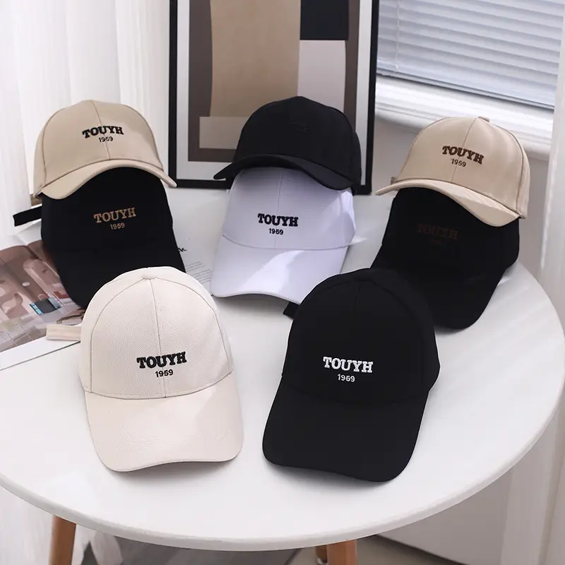 Black Embroidered Baseball Cap for Women Men Spring Summer - Image 9
