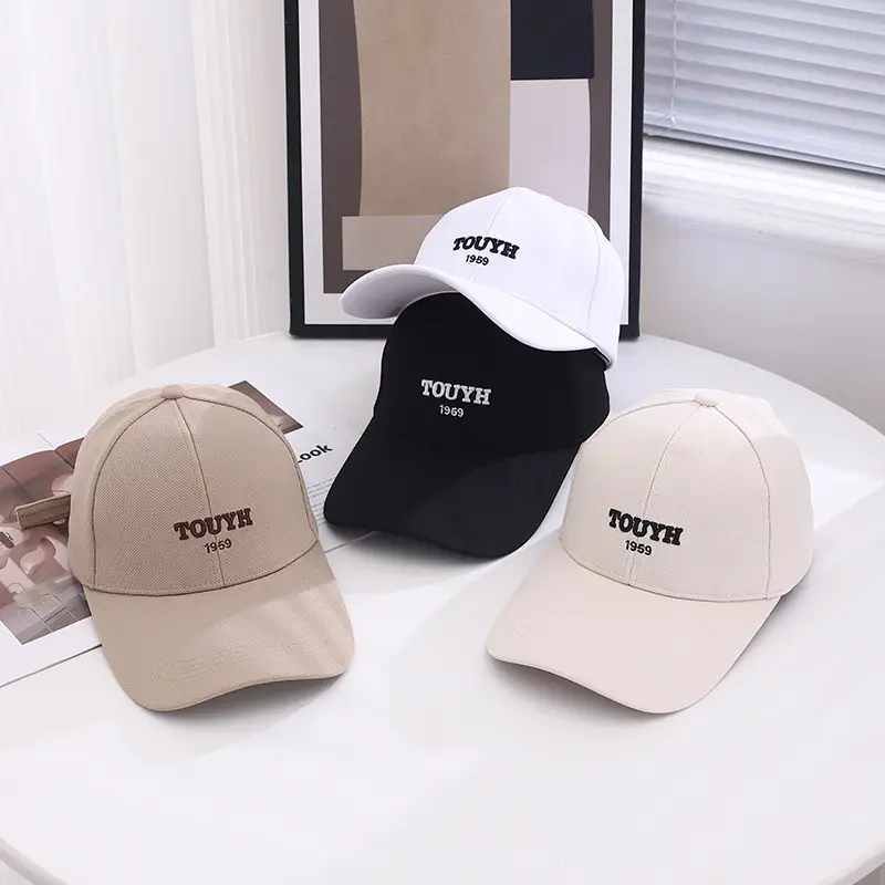 Black Embroidered Baseball Cap for Women Men Spring Summer - Image 10