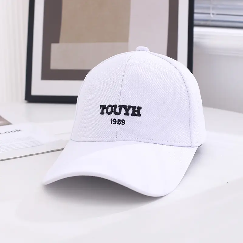 Black Embroidered Baseball Cap for Women Men Spring Summer - Image 5