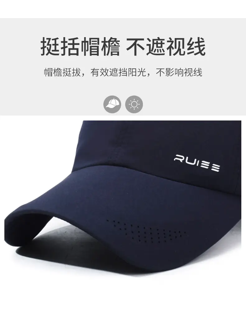 Blue Baseball Cap Lightweight Sunscreen Summer Wear — feature 2