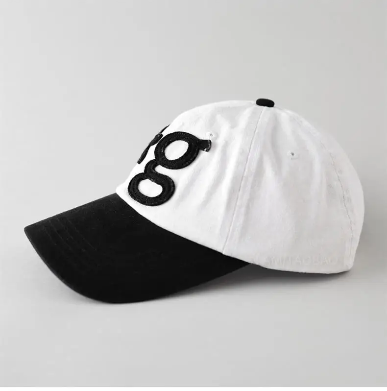 2025 Korean Style Black Baseball Cap with Small Letter Embroidery — feature 2
