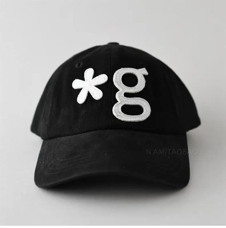 2025 Korean Style Black Baseball Cap with Small Letter Embroidery — feature 3