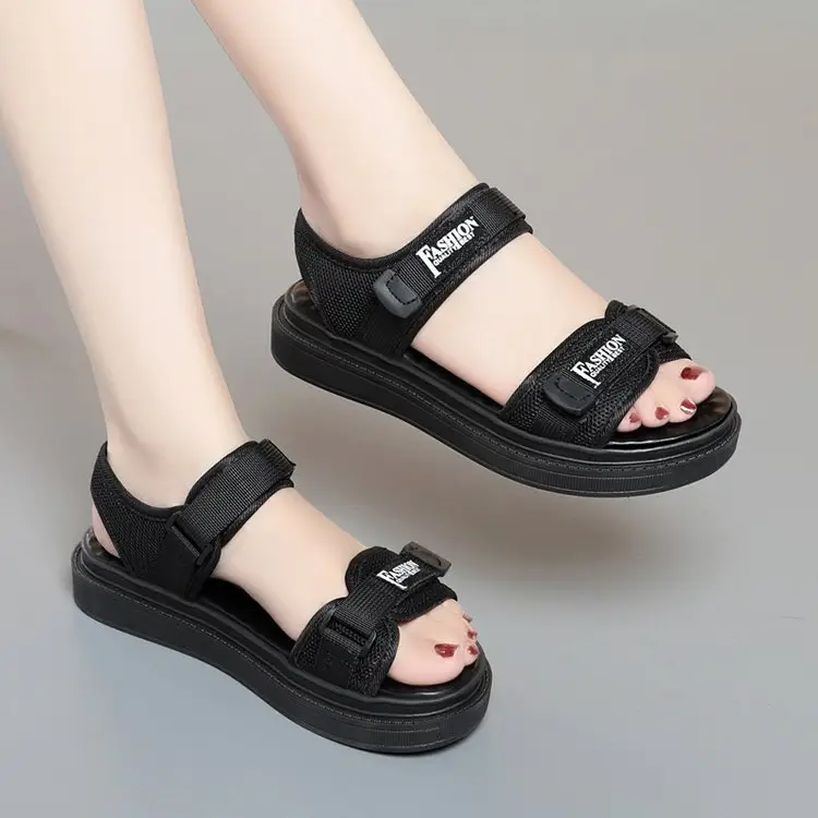 Black Velcro Roman Beach Sandals Women 2025 — feature 7